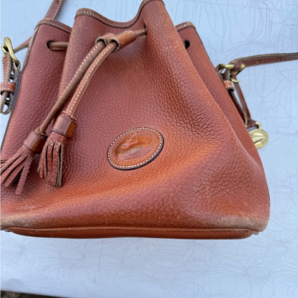 Dooney & Bourke Brown Leather Bucket Bag